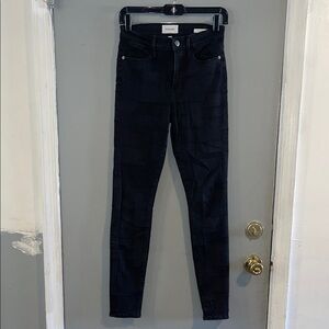 FRAME Le High Skinny Jeans Laser Patchwork in Black Noir Multi size 28